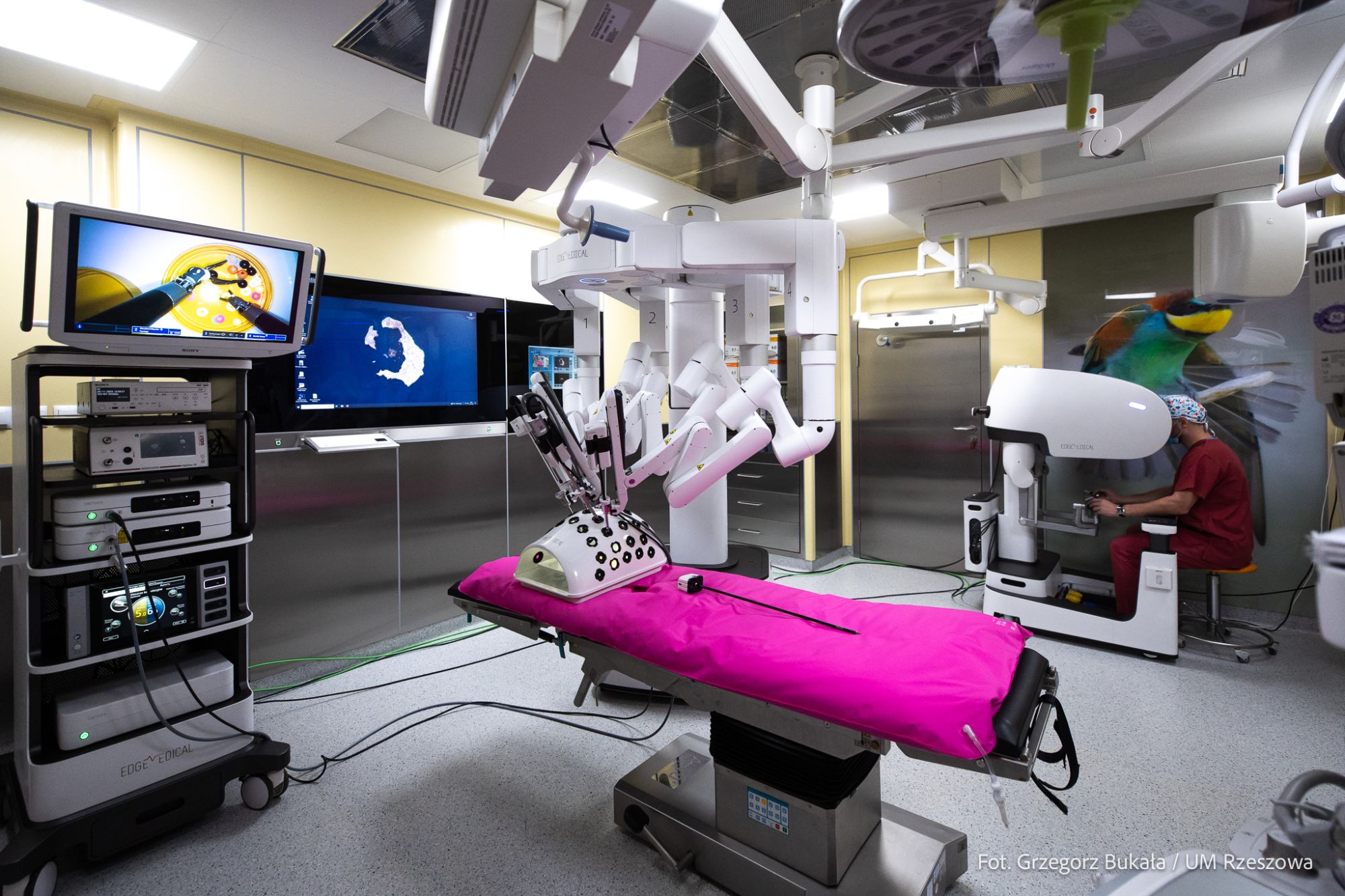 zdjęcie z konferencji prasowej przeznaczonej prezentacji nowoczesnego robota chirurgicznego w szpitalu przy ul. Rycerskiej w Rzeszowie, fot. Grzegorz Bukała, Urząd Miasta Rzeszowa